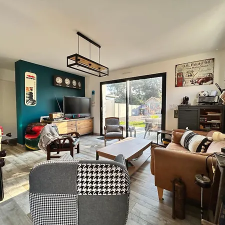 Maison Familiale Style Industriel, Plages A Pied, Jardin Clos, 3 Terrasses, Bbq, Parking Prive - Fr-1-364-166 סן-ברבן-לה-פן